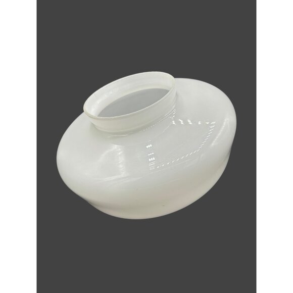 Vintage 8 in. Opal Milk glass School House Replacement Glass Globe 4 in. Neck fi - Picture 4 of 8